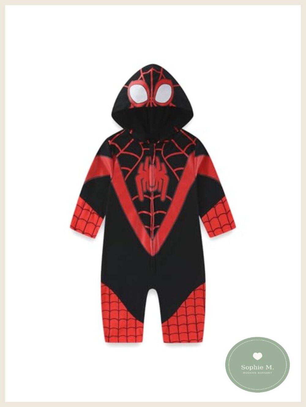 Marvel Miles Morales Spider-Man Hooded Coverall Onesie Toddler / Baby Boy